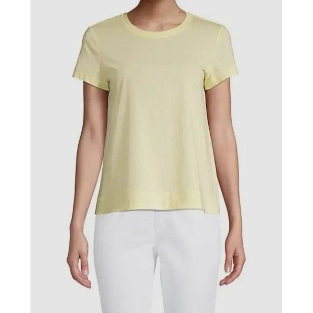Lafayette 148 New York Women's Yellow The Modern Tee Top Size XL Minimalist